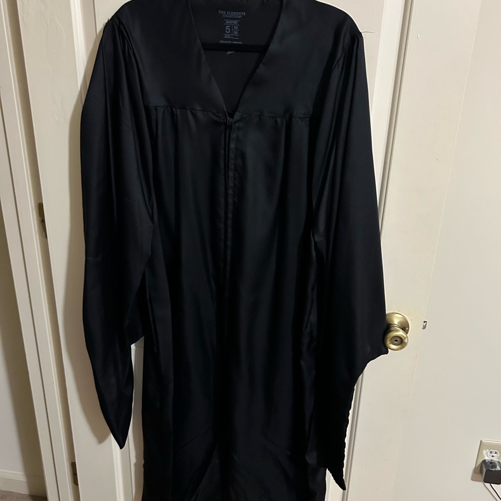 Black Graduation Gown by